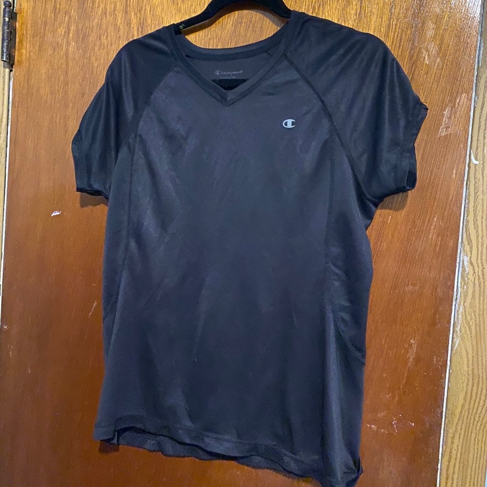 Champion women’s black shirt. Size Large